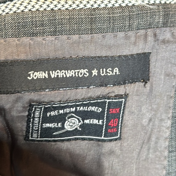 John Varvatos Star Wool Dinner Jacket 44 Regular Black/Grey 40 reg - Picture 6 of 14